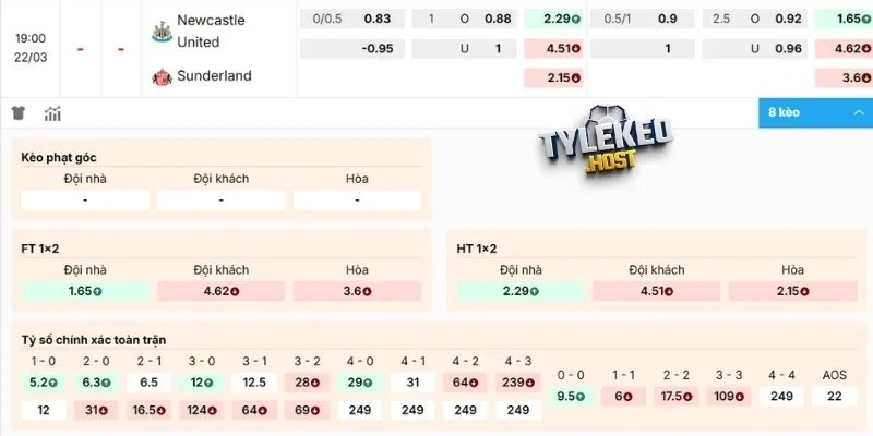 Dự đoán kèo nhà cái trận Newcastle vs Sunderland