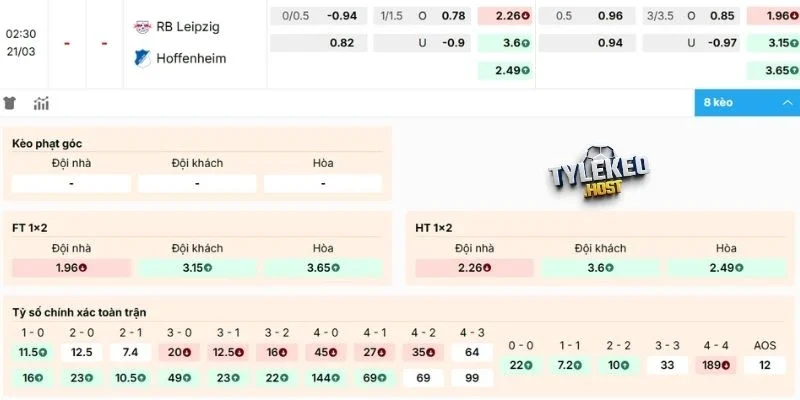 Dự đoán kèo RB Leipzig vs Hoffenheim hôm nay