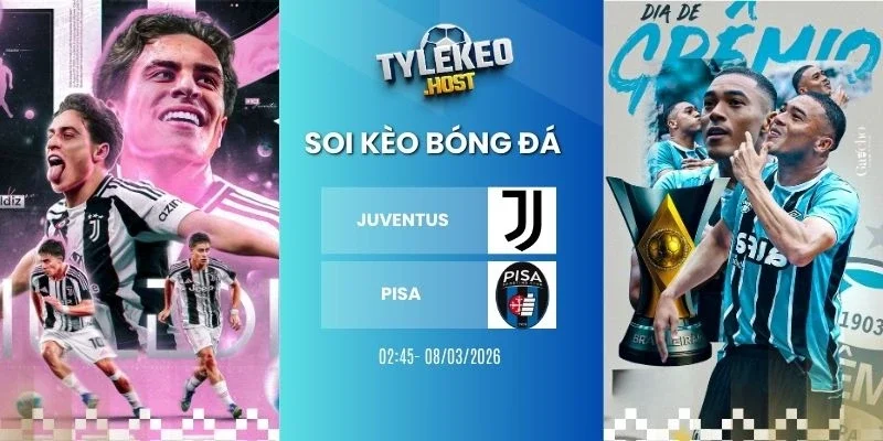 soi keo ty le Juventus vs Pisa - Serie A, 08/03/2026